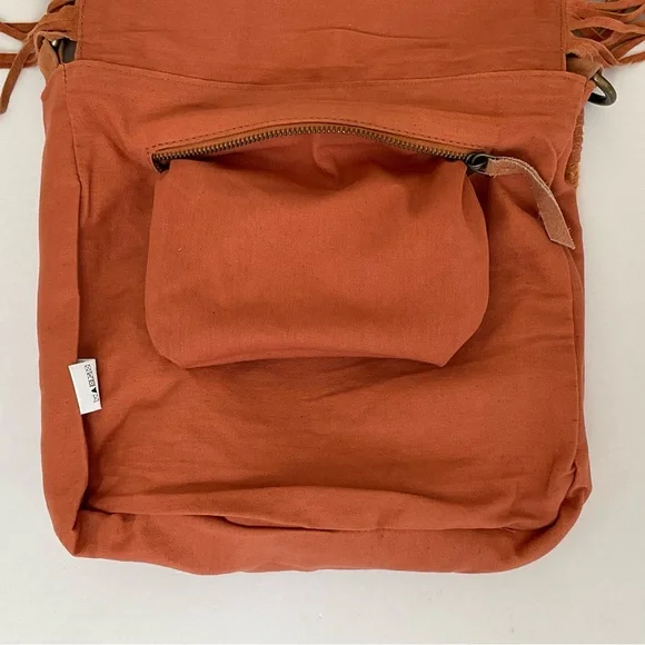 Free People Sundown Aztec Suede Fringe Purse - Picture 9 of 16